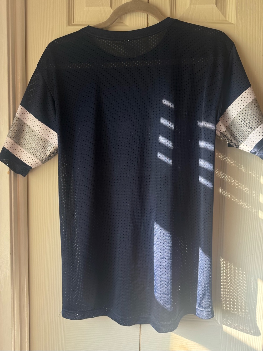 PINK Victoria's Secret Navy and White Cowboys Mesh Tee - Picture 4 of 7